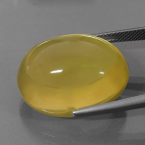 Quarzo naturale giallo da 36,73 ct, taglio ovale, trasparente