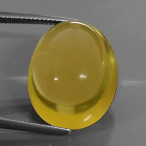 Quarzo naturale giallo da 38,02 ct, taglio ovale, trasparente