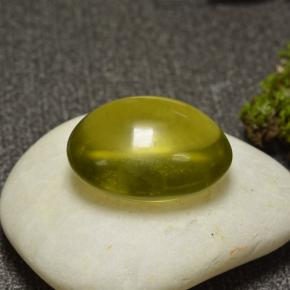 Quarzo naturale verde da 29,76 ct, taglio ovale, trasparente