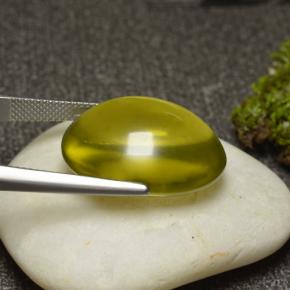 Quarzo naturale verde da 29,76 ct, taglio ovale, trasparente