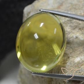 Quarzo Caldo terroso verde naturale da 37.04 ct, Ovale, Trasparente