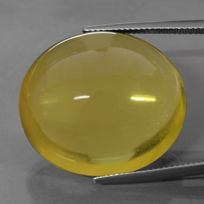Quarzo naturale giallo da 58,96 ct, taglio ovale, trasparente