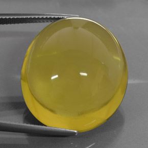 Quarzo naturale giallo da 58,96 ct, taglio ovale, trasparente