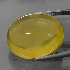 Quarzo naturale giallo da 58,96 ct, taglio ovale, trasparente