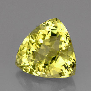 Quarzo naturale giallo da 19,34 ct, trillion, VVS