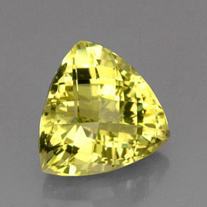 Quarzo naturale giallo da 19,34 ct, trillion, VVS