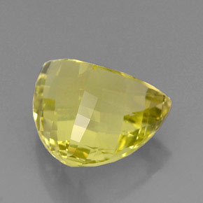 Quarzo naturale giallo da 19,34 ct, trillion, VVS