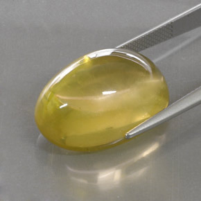 Quarzo naturale giallo da 27,87 ct, taglio ovale, trasparente