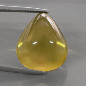 Quarzo naturale giallo da 22,07 ct, taglio a pera, trasparente