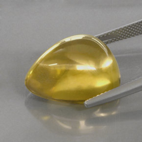 Quarzo naturale giallo da 22,07 ct, taglio a pera, trasparente