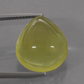 Quarzo naturale giallo da 17,87 ct, taglio a pera, trasparente