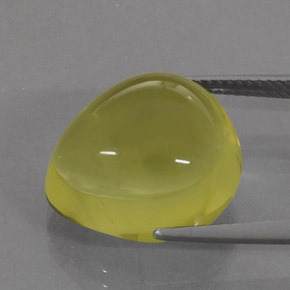 Quarzo naturale giallo da 17,87 ct, taglio a pera, trasparente
