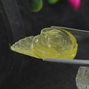 Quarzo naturale giallo da 41,25 ct, forma fantasia, trasparente