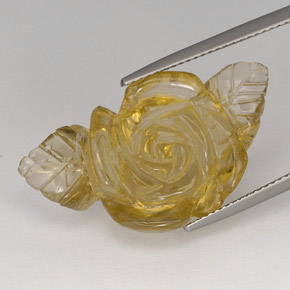 Quarzo naturale giallo da 21,78 ct, trasparente, trasparente/traslucido