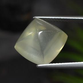 Quarzo naturale verde da 8,57 ct, taglio a cuscino, trasparente