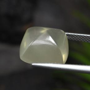 Quarzo naturale verde da 8,57 ct, taglio a cuscino, trasparente