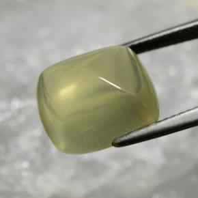 Quarzo Light Greenish Yellow  naturale da 8.72 ct, Taglio a cuscino, Trasparente