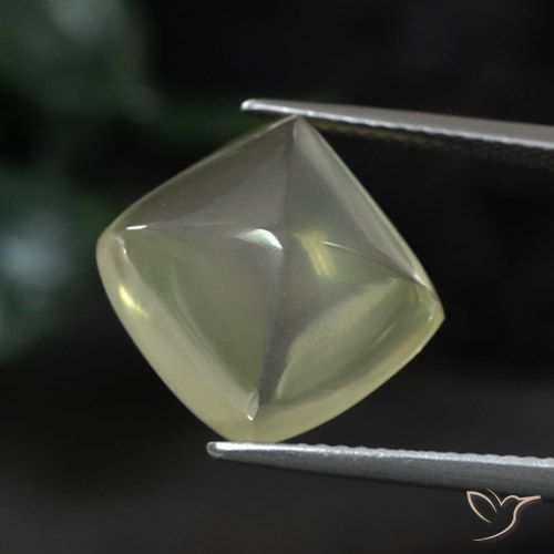 8.59ct Naturale Medium Green  Quarzo, Cuscino, Trasparente