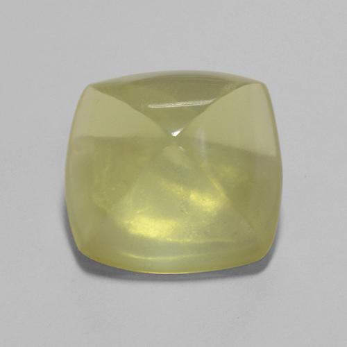 Quarzo naturale giallo da 7,89 ct, taglio a cuscino, trasparente