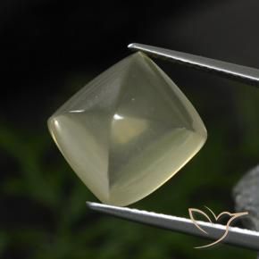 Quarzo Giallo chiaro verdastro naturale da 8.50 ct, Cuscino, Trasparente