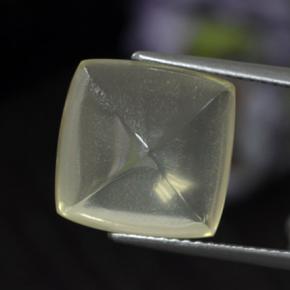 Quarzo naturale giallo da 7,66 ct, taglio a cuscino, trasparente