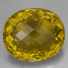 Quarzo naturale giallo da 170,90 ct, taglio ovale, VVS