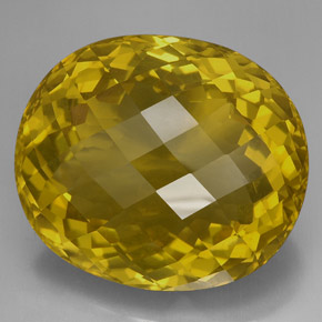 Quarzo naturale giallo da 170,90 ct, taglio ovale, VVS
