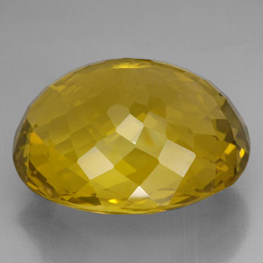 Quarzo naturale giallo da 170,90 ct, taglio ovale, VVS