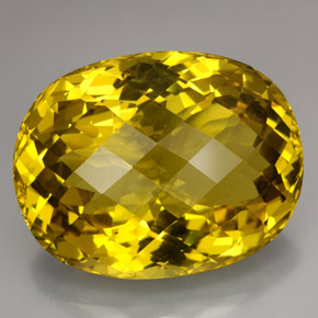 Quarzo naturale giallo da 223,80 ct, taglio ovale, VVS-VS