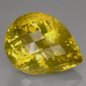 Quarzo naturale giallo da 145,55 ct, taglio a pera, IF