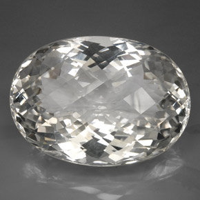 Quarzo naturale bianco da 418,80 ct, taglio ovale, IF