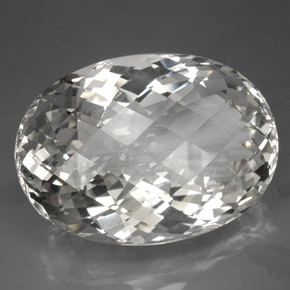Quarzo naturale bianco da 418,80 ct, taglio ovale, IF