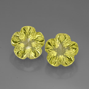 Quarzo naturale giallo da  ct, taglio fiore, trasparente