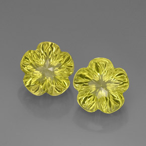 Quarzo naturale giallo da  ct, taglio fiore, trasparente