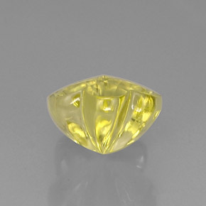 Quarzo naturale giallo da 6,62 ct, taglio fiore, trasparente