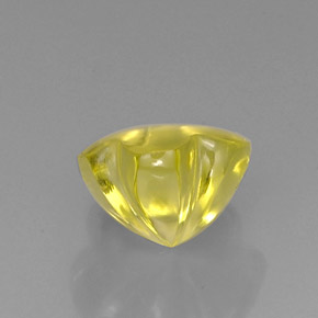 Quarzo naturale giallo da 6,83 ct, taglio fiore, trasparente