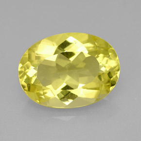 Quarzo Giallo limone naturale da 6.01 ct, Taglio ovale, VVS-VS