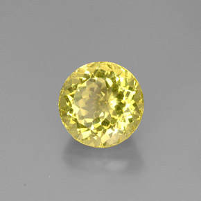 Quarzo Giallo limone naturale da 10.94 ct, Taglio rotondo, VS