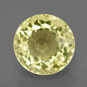 Quarzo naturale giallo da 3,93 ct, taglio rotondo, VS