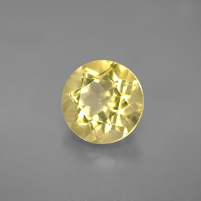 Quarzo naturale giallo da 2,64 ct, taglio rotondo, VS