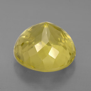 Quarzo naturale giallo da 6,28 ct, taglio rotondo, VS