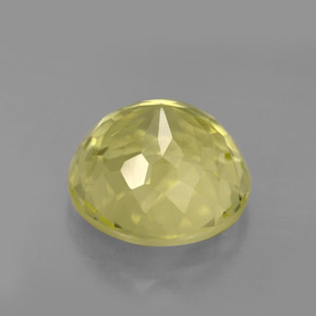 Quarzo Giallo limone naturale da 6.19 ct, Taglio rotondo, VS