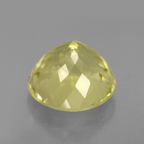 Quarzo naturale giallo da 6,33 ct, taglio rotondo, VS