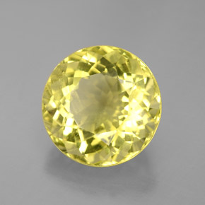 Quarzo naturale giallo da 6,46 ct, taglio rotondo, VVS-VS