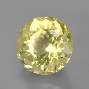 Quarzo naturale giallo da 6,98 ct, taglio rotondo, VVS-VS