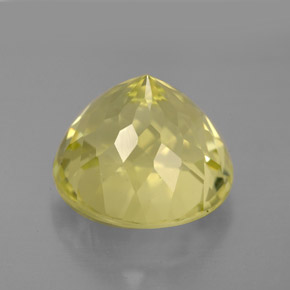 Quarzo naturale giallo da 6,98 ct, taglio rotondo, VVS-VS