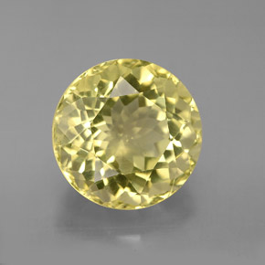 Quarzo naturale giallo da 6,12 ct, taglio rotondo, VVS-VS