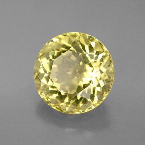 Quarzo naturale giallo da 6,12 ct, taglio rotondo, VVS-VS