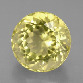 Quarzo naturale giallo da 5,43 ct, taglio rotondo, VVS-VS
