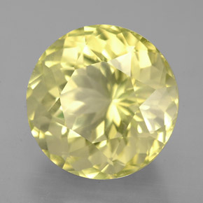Quarzo Giallo limone naturale da 5.93 ct, Taglio rotondo, VS